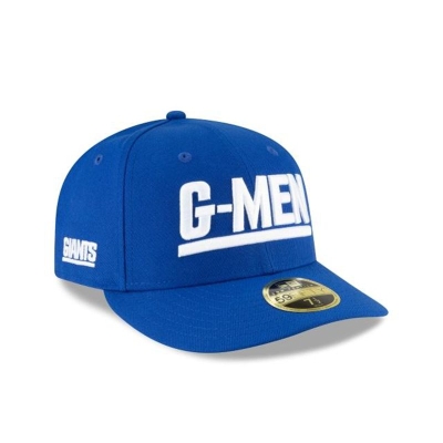 Blue New York Giants Hat - New Era NFL Logo Mix Low Profile 59FIFTY Fitted Caps USA7159483